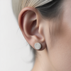 Brushed Silver Stud Earrings - Minted Jewellery