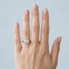 Claudia engagement ring worn on the ring finger - Minted Jewellery