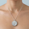 Coin diffuser locket worn - Minted Jewellery