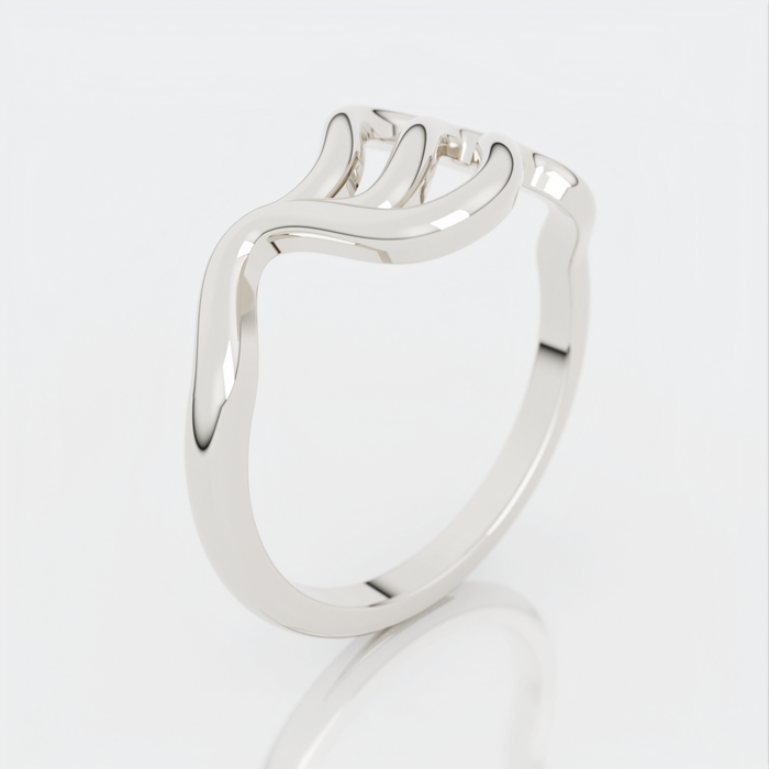 Curled Wave Band - Minted Jewellery