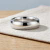 D-band sterling silver ring on linen - Minted Jewellery