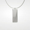 Back of the Muonionalusta meteorite tag in polished sterling silver - Minted Jewellery
