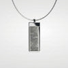 Muonionalusta meteorite tag necklace in sterling silver on a box chain - Minted Jewellery