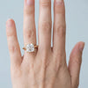 Octavia engagement ring worn on the ring finger - Minted Jewellery