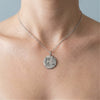 Round coin necklace worn at the collarbone - Minted Jewellery