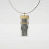 Back of the Seymchan meteorite tag, open so the pattern shows on both sides - Minted Jewellery
