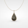 Seymchan meteorite teardrop necklace in 9ct rose gold - Minted Jewellery