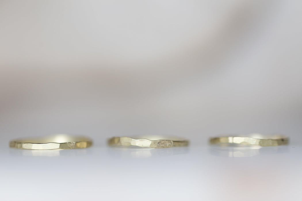 Gold Plated Organic Silver Stacking Ring Set - Minted Jewellery