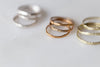 Gold Plated Organic Silver Stacking Ring Set - Minted Jewellery