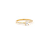 Pear Cut Moissanite Ring with Pave Band - Minted Jewellery
