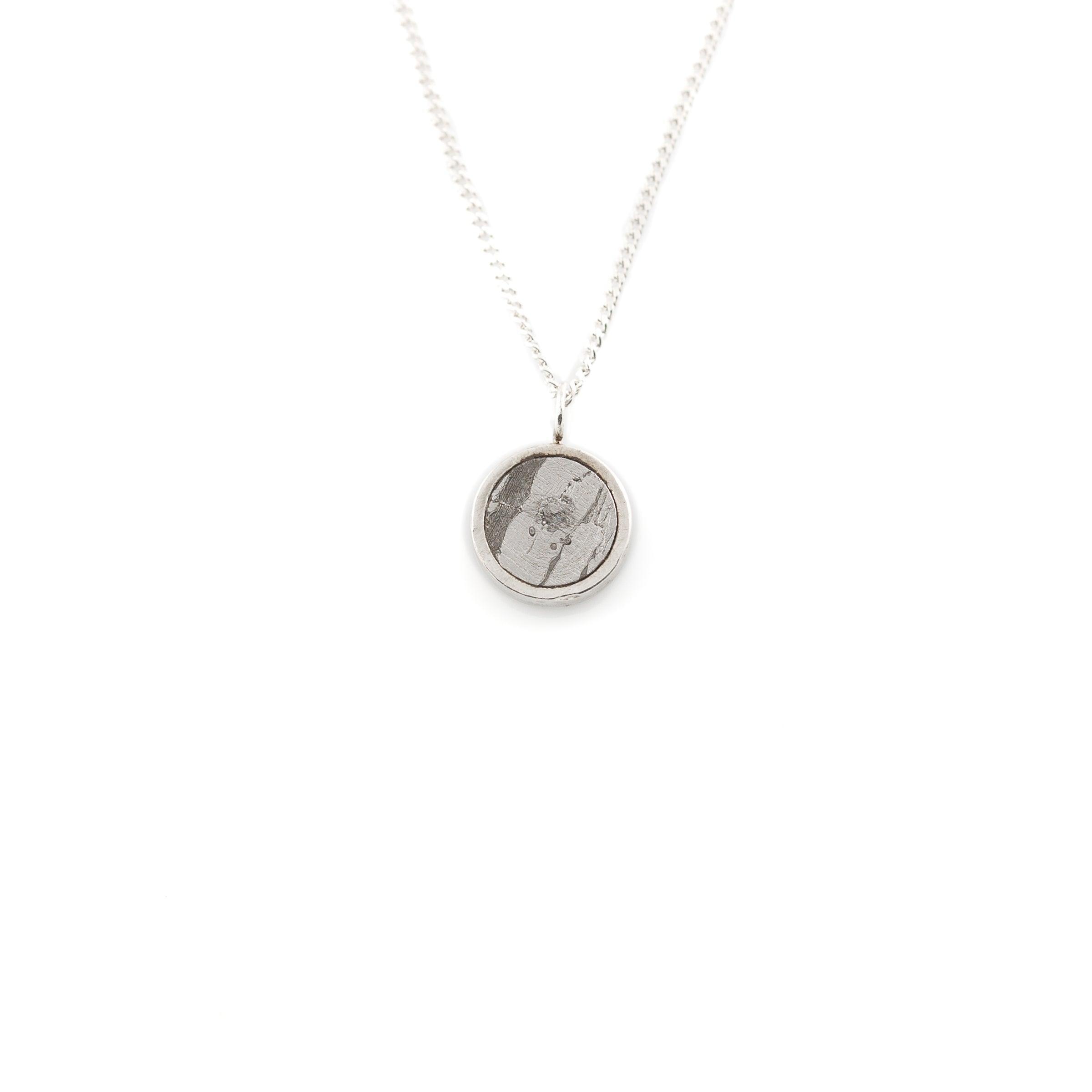 Round Meteorite Necklace Minted Jewellery