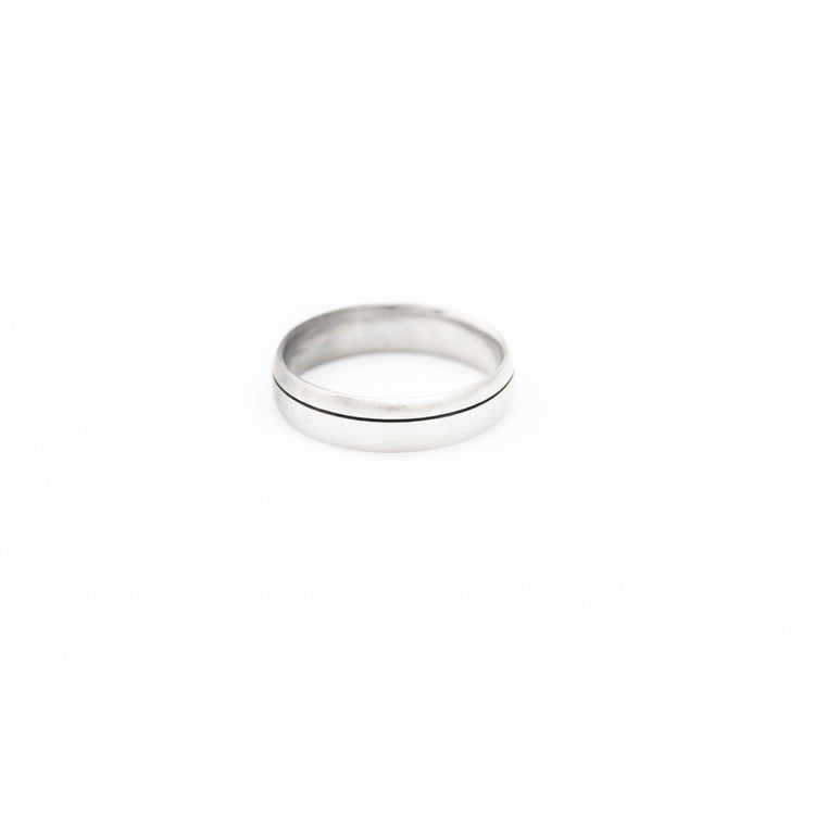 Single Line Sterling Silver Ring - Minted Jewellery