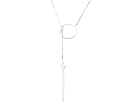 Vertical Bar with Circle Pendant Necklace - Minted Jewellery