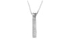 Vertical Coin Pendant Silver Necklace - Minted Jewellery